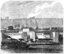 London improvements: Hungerford Pier on the Thames Embankment, 1869. Creator: Unknown