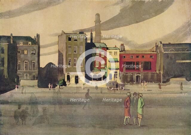 London in Spring, 19th century, (1938). Artist: George Sheringham