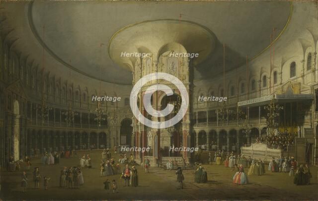 London: Interior of the Rotunda at Ranelagh, 1754. Artist: Canaletto (1697-1768)
