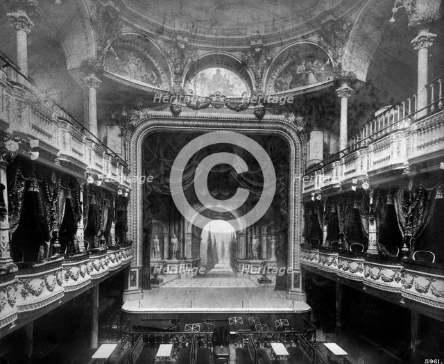 London Pavilion Theatre, Piccadilly Circus, Westminster, London, 1885. Artist: Henry Bedford Lemere.