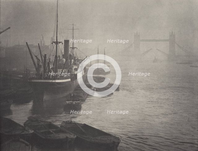 London Pool - a November morn, 1920s. Creator: Harry Moult.