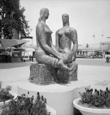 London Pride sculpure by Frank Dobson, Festival of Britain, South Bank, Lambeth, London, 1951. Artist: MW Parry