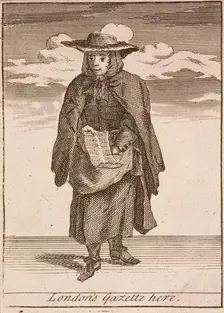 London's Gazette here Cries of London, (c1688?). Artist: Anon