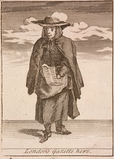 London's Gazette here Cries of London, (c1688?). Artist: Anon