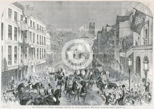London's welcome to Princess Alexandra, 1863. Artist: Unknown.
