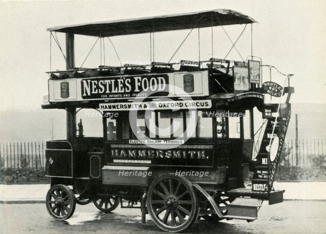 London steam bus, 1902, (1947). Creator: Unknown.