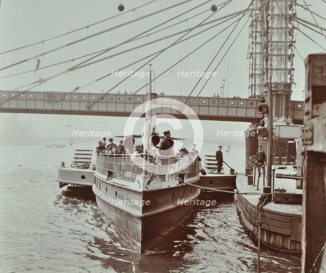 London Steamboat Service, River Thames, London, 1907. Artist: Unknown.