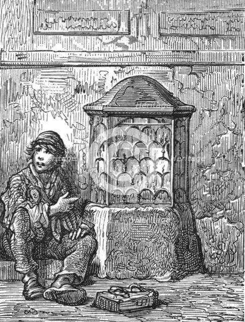 'London Stone', 1872.  Creator: Gustave Doré.