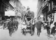 London strike - truck under police protection, between c1910 and c1915. Creator: Bain News Service