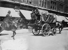 London Strike. Police escort for one van., between c1910 and c1915. Creator: Bain News Service