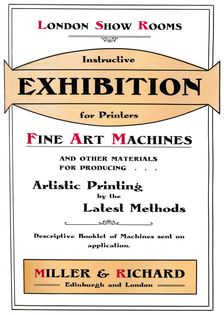 London Show Rooms - Instructive Exhibition for Printers 1907. Artist: Miller & Richard