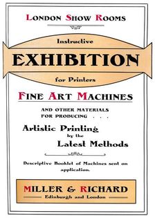 London Show Rooms - Instructive Exhibition for Printers 1907. Artist: Miller & Richard