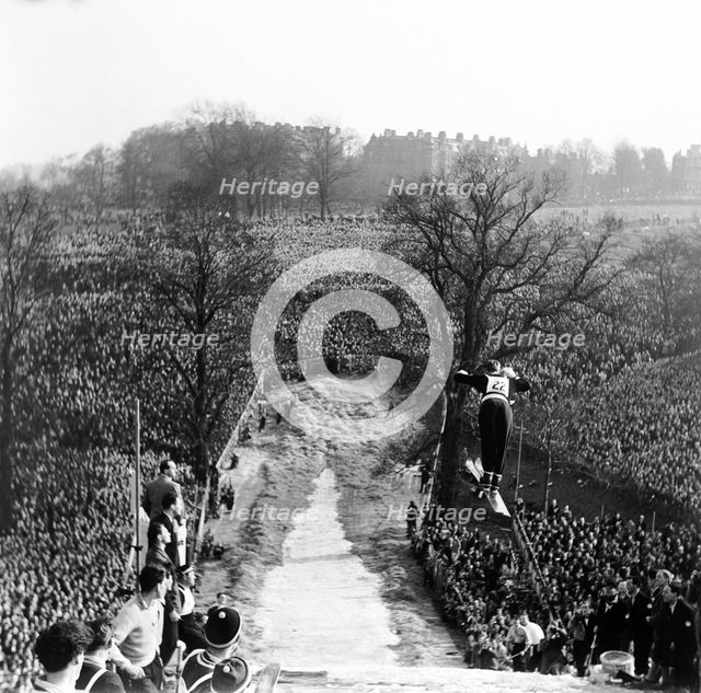 London ski jumping competition, 1950 Creator: Henry Grant.