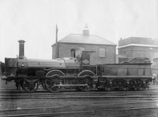 London & South Western Railway (LSWR) Locomotive No 148, Colne with its tender, c1880. Creator: Unknown