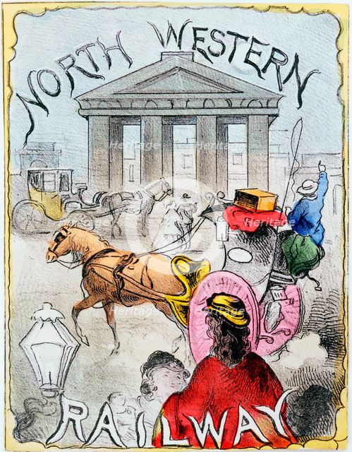 London terminus of the London and North Western Railway, Euston, London, c1860. Artist: Unknown