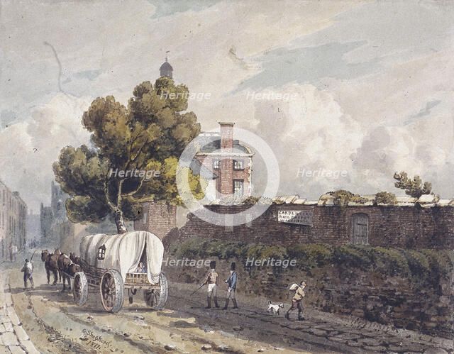 London Wall, London, 1811. Artist: George Shepherd
