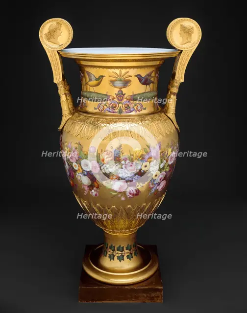 Londonderry Vase, Sèvres, 1813. Creators: Sèvres Porcelain Manufactory, Charles Percier, Alexandre-Theodore Brogniart, Gilbert Drouet, Christophe-Ferdinand Caron.