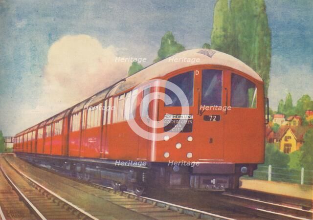 'London's New Streamlined Underground Train, Northern Line', 1940. Artist: Unknown.