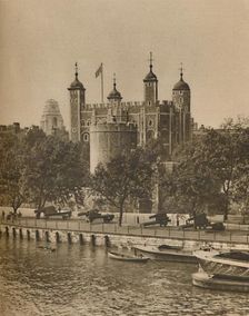 London's Oldest and Newest Public Buildings from Tower Bridge c1935. Creator: Unknown