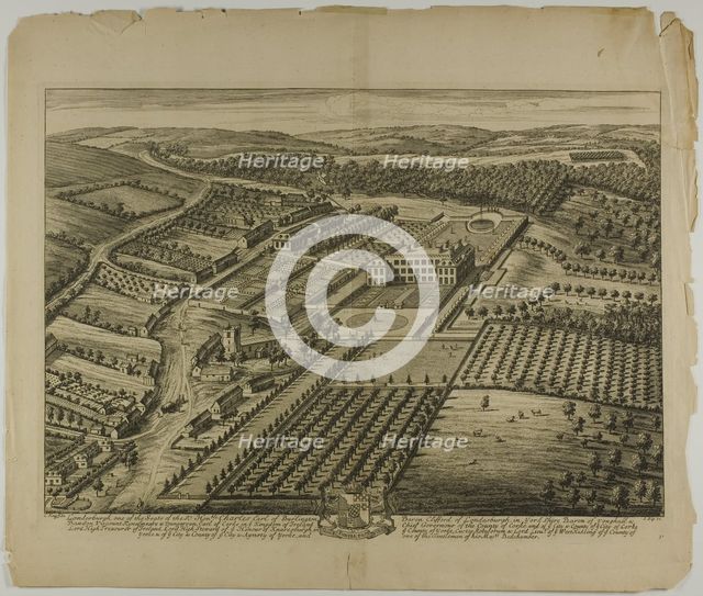 Londesburgh, plate 31 from Britannia Illustrata, published 1707. Creator: Johannes Kip.