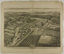 Londesburgh, plate 31 from Britannia Illustrata, published 1707. Creator: Johannes Kip