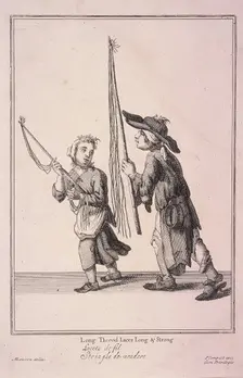 Long Threed Laces Long & Strong Cries of London, (1688?). Artist: Anon