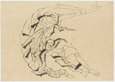 Long-armed man stretching, Edo period, 19th century. Creator: Hokusai