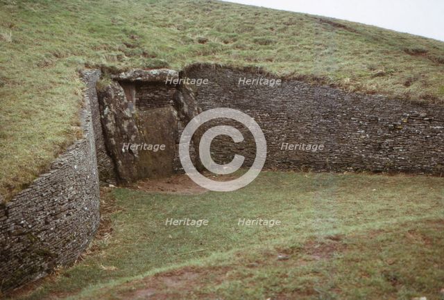 Long Barrow of Belas Knap, near Winchcombe, Gloucestershire, 20th century. Artist: CM Dixon.