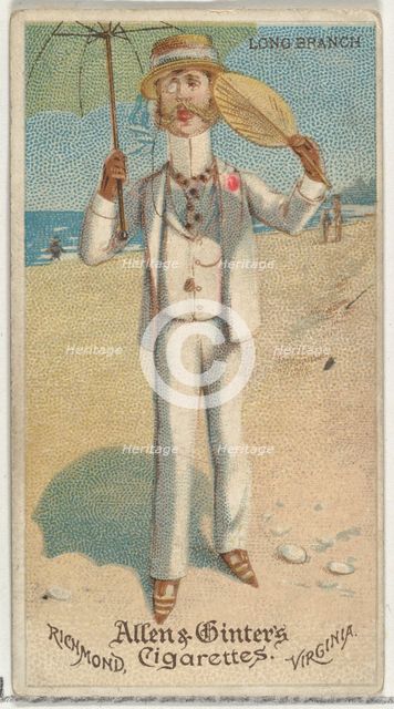 Long Branch, from World's Dudes series (N31) for Allen & Ginter Cigarettes, 1888. Creator: Allen & Ginter.