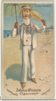 Long Branch, from World's Dudes series (N31) for Allen & Ginter Cigarettes, 1888. Creator: Allen & Ginter
