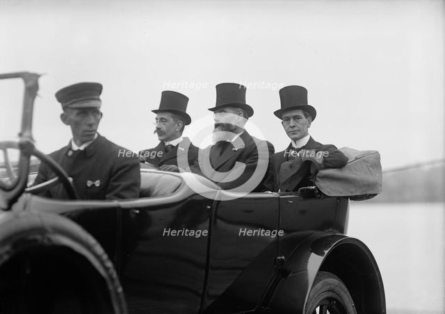 Long, Breckenridge, 3rd Asst. Secretary of State, 1918. Long in Auto with 2 of The Fr. Commn., 1917. Creator: Harris & Ewing.