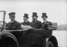 Long, Breckenridge, 3rd Asst. Secretary of State, 1918. Long in Auto with 2 of The Fr. Commn., 1917. Creator: Harris & Ewing