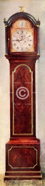 'Long-Case Clocks of the Eighteenth Century - Twelve-inch arch dial clock in Mahogany case', 1947. Creator: Unknown.