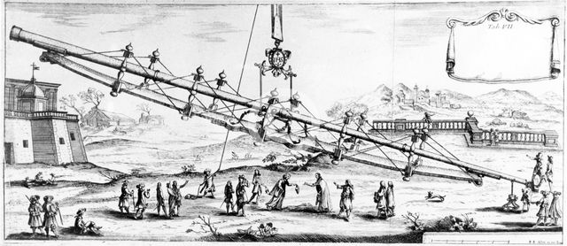 Long focal length refracting telescope, 1728. Creator: Unknown.