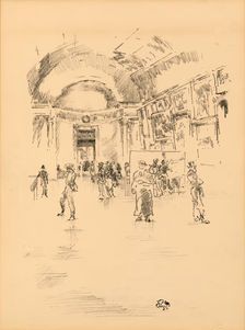 Long Gallery at the Louvre, c1896. Creator: James Abbott McNeill Whistler