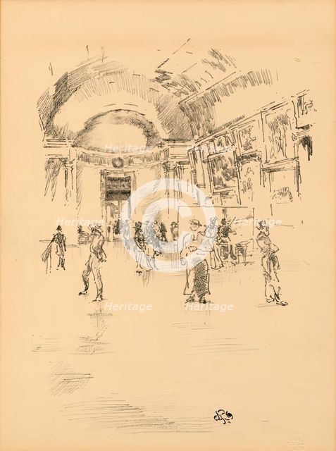 Long Gallery at the Louvre, c1896. Creator: James Abbott McNeill Whistler.