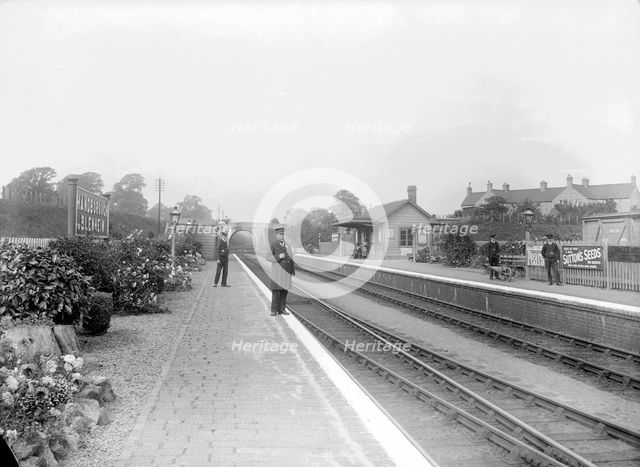 Long Hanborough Railway Station, Oxfordshire, 1920. Artist: Henry Taunt.