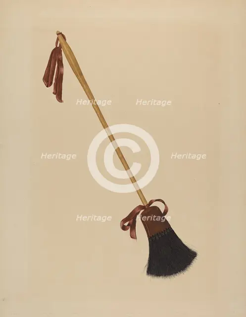 Long Handled Bristle Brush, c. 1938. Creator: Richard Barnett.