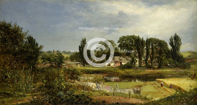 Long Island Homestead, Study from Nature, 1859. Creator: Andrew W. Warren.