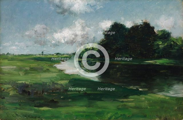 Long Island Landscape after a Shower of Rain (After the Shower), 1889. Creator: William Merritt Chase.