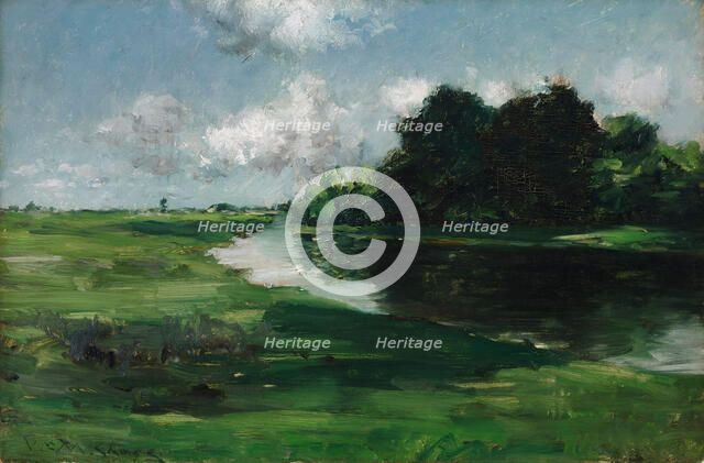 Long Island Landscape after a Shower of Rain (After the Shower), 1889. Creator: William Merritt Chase.