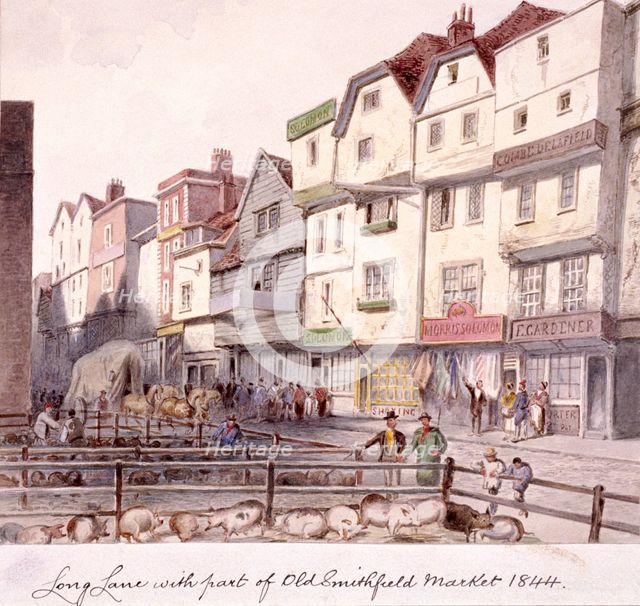 Long Lane, Smithfield, London, 1844. Artist: Anon
