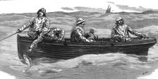 Long-line fishing in the North Sea, Hauling the lines 1886. Creator: Unknown