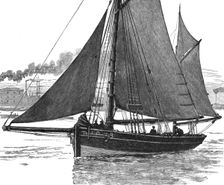 Long-line fishing in the North Sea, off to sea down the Thames 1886. Creator: Unknown