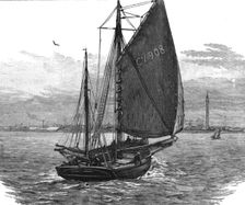 Long-line fishing in the North Sea, Running into Grimsby for repairs 1886. Creator: Unknown