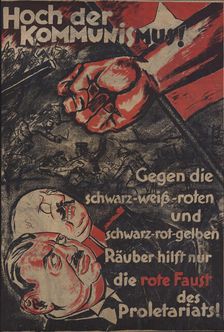 Long live communism! The red fist of the proletariat, 1924. Creator: Anonymous