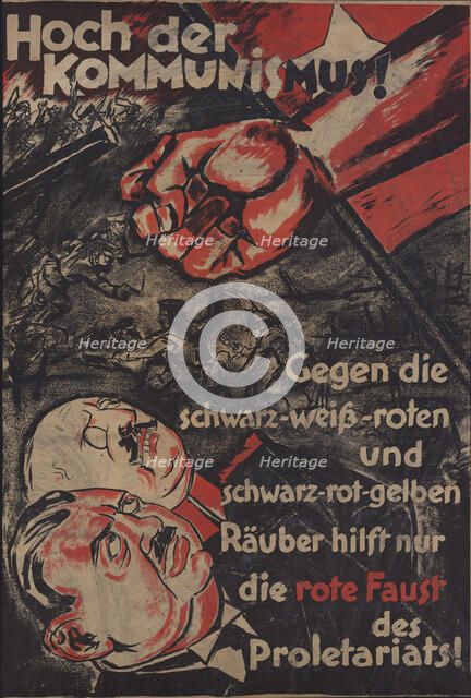 Long live communism! The red fist of the proletariat, 1924. Creator: Anonymous.