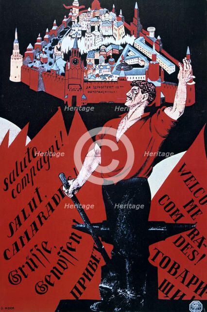 'Long Live the Youth International', 1921.  Artist: Dmitriy Stakhievich Moor