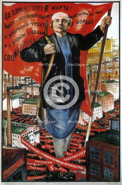 Long live the March 8!, 1934. Artist: Khristoforov, Sergei Alexandrovich (1891-after 1949)