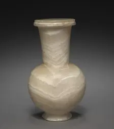 Long-Necked Flask with Lid, 1401-1353 BC. Creator: Unknown